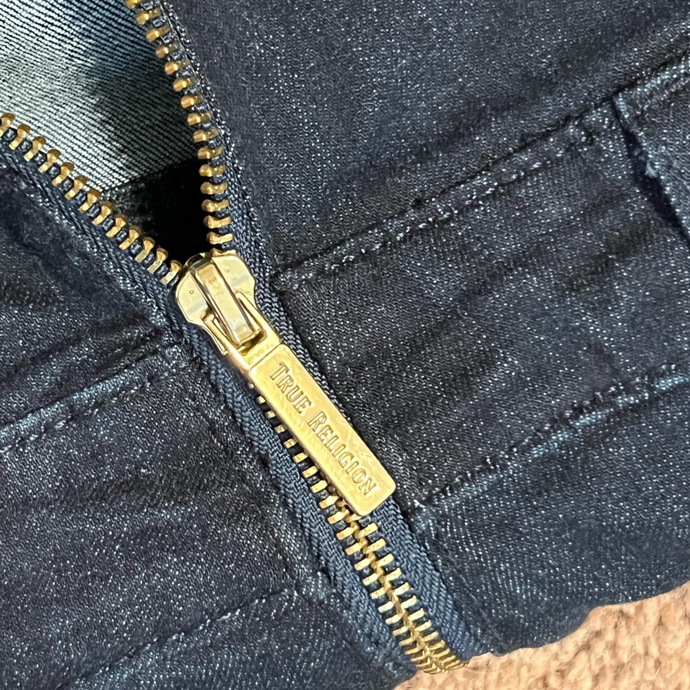 Sz L True Religion dark blue wash denim jumpsuit - Picture 8 of 12